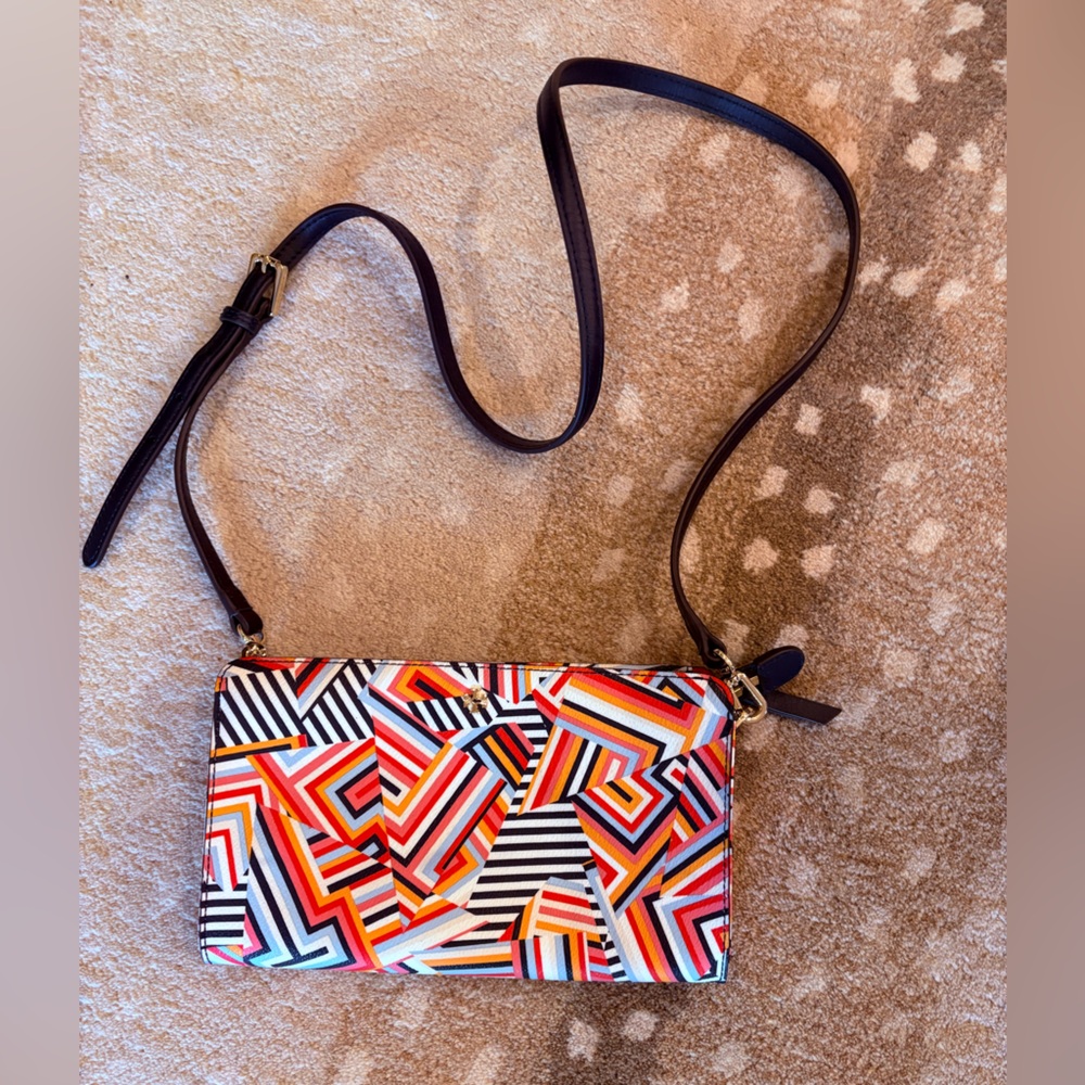 Tory Burch Multicolor Geometric Print Crossbody